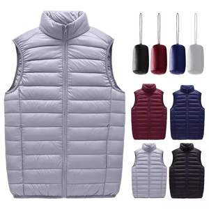 Gilets pour hommes personnalisés hiver chaud col montant hommes respirant léger sans manches veste Gilets gilet veste OEM entretenu - Product Image 5
