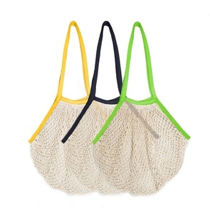 2024 réutilisable coton maille sacs légumes fruits emballage marché grande capacité pochette filet sac fourre-tout pour faire du shopping - Product Image 4