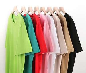 T-shirt recommandé été unisexe glace soie coton tissu 210gsm respirant impression vierge T-shirt à manches courtes pour hommes - Product Image 2