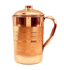 Jarra de Agua de Cobre Martillado Elegante con Boquilla Ancha y Diseño de Mango Elegante para Bebidas - Product Image 2