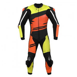 New 2026 Safety High Quality Adjustable Sleeve Windproof Motorcycle <b>Motorbike</b> Racing Suit Screen Printed Genuine Leather - Product Image 6