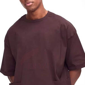 Color sólido Diseño Su propio logotipo Cómodo Hombres Boxy Fit Camiseta Precio razonable Hombres Camiseta - Product Image 5