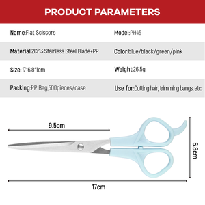 กรรไกรตัดผมสเตนเลสแบบมืออาชีพด้ามจับพลาสติกขอบเรียบกรรไกรสำหรับใช้ในครัวเรือน - Product Image 4
