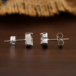 0.68 TDW Round Brilliant Cut <b>Diamond</b> <b>Earring</b> 18k White Gold Hpht/Cvd <b>Diamond</b> Jewelry - Product Image 4