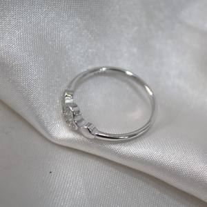 Anillo de piedras preciosas de Plata de Ley 925 ligero minimalista delicado diseño exclusivo con circonita cúbica - Product Image 6