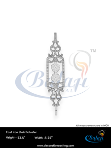 Modern Frameless Cast Iron Balcony Grill Safety Railing with Rust Resistant Finish 5 Year Warranty Balaji Metals BM-56 - Product Image 4