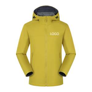 2025 personnalisé hommes col montant coupe-vent Protection solaire coupe-vent veste à glissière imperméable Camouflage manteau avec cordon de serrage - Product Image 1