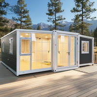 Maison préfabriquée extensible portable de 40 pieds, villa préfabriquée de luxe, 3 chambres, 2 salles de bain, cuisine, maison mobile, bureau