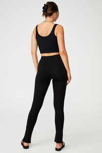Pantalones de moda para mujer, mallas de estilo de alta calidad, diseño personalizado con cremallera frontal inferior con material suave y flexible - Product Image 3