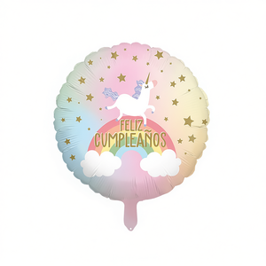 Globo de fiesta con diseño de unicornio de feliz cumpleaños, 45 cm, paquete de 12 unidades - Product Image 2