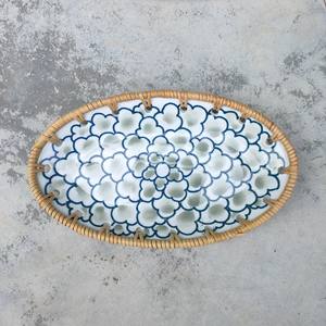 Plateau de service en rotin et céramique de haute qualité fait à la main par Artisan From Vietnam - Product Image 2