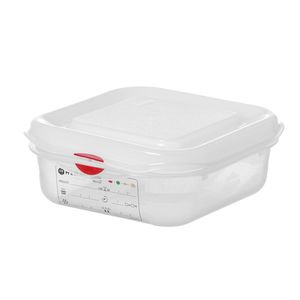 Contenedor de Almacenamiento de Alimentos HENDI de Polipropileno GN 1/6, 1.1L, Transparente, Rectangular, 176x162x65mm - Product Image 1