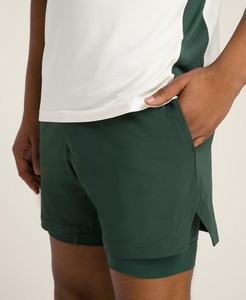 Shorts de tennis pour hommes, nouvelle mode, performance, confortables, séchage rapide, respirants, polyester écologique, motif uni, taille mi-haute élastique - Product Image 2