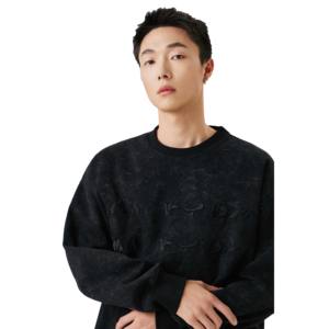 Sweat-shirt à col rond surdimensionné imprimé de haute qualité pour homme, manches longues, 100% coton molletonné, streetwear, coupe ample, sweat-shirt OEM - Product Image 4