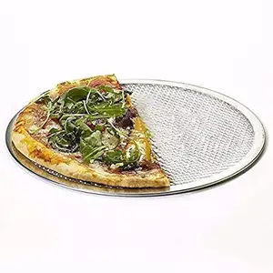 Diskon dari Vendor India nampan Crisper aluminium Aloi panci Pizza panggang Pizza layar dengan lubang untuk restoran rumah