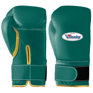 Gants de boxe professionnels en cuir vert or, avec fermeture velcro au poignet, pour l'entraînement et le sparring, pour hommes et femmes - Product Image 1