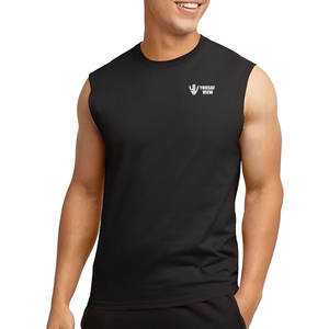 230G de alta calidad 100% algodón suelto Color sólido de gran tamaño Fitness deportes entrenamiento chaleco Casual camiseta sin mangas de hombre - Product Image 1