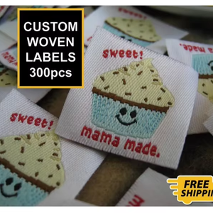 Etiqueta tejida de cuello de tela de costura de poliéster lavable doblada final para ropa - Product Image 6