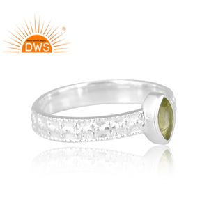 New Trending Design Sterling Silver Natural Peridot Gemstone Ring Custom Design Jewelry For Women Gift For Her - Product Image 4