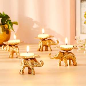 Diya de elefante de Metal hecho a mano decorativo para Diwali, Navidad, bodas, decoración del hogar y regalos de Diwali - Product Image 6