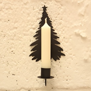 Church Style Christmas 2024 Metal T Candle Holder Set With Wooden Marble Base Home Festival Decoration Candle <b>Tea</b> <b>Light</b> Holder - Product Image 1