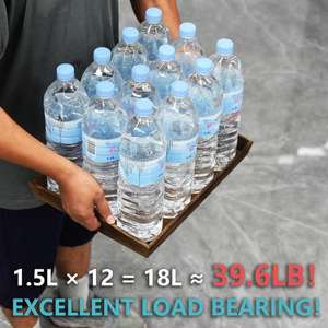 Excelente Bandeja de Servir de Madera Ecológica, Diseño Clásico con Asa Redonda, Grabado, para Bodas, Cocina, Comedor, Té, Aperitivos, Uso Doméstico - Product Image 2