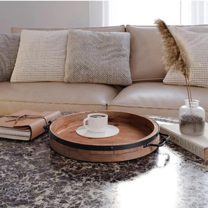 Bandeja giratoria perezosa de madera de acacia para mesa, organizador de cocina, centro de mesa decorativo 360 para encimeras - Product Image 6