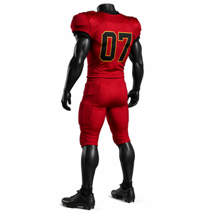 Custom American Football Uniform Set Wholesale Jersey <b>Pants</b> Breathable <b>Mesh</b> Team Sports Wear OEM Bulk - Product Image 5