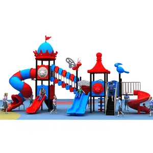 학교 정원 어린이 장난감 큰 슬라이드 장비 어린이를위한 놀이 공간 야외 놀이터 장비