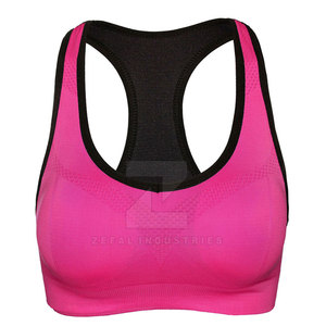 Soutien-gorge de sport pour femme sans couture, mélange de spandex/nylon de qualité supérieure, écologique, séchage rapide, respirant, maintien élevé, ajustement confortable pour le yoga - Product Image 1