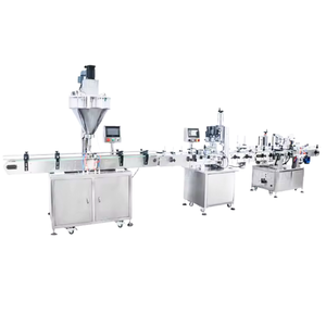 Línea Automática de Llenado, Tapado y Etiquetado de Polvo para Botellas y Frascos Pequeños, para Especias, Café, Tóner, Polvo Fino, Galletas - Product Image 2