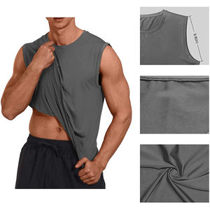 Personnalisé de haute qualité été sans manches respirant gym course hommes vêtements de fitness gym débardeur gilets 100% coton hommes débardeurs - Product Image 6
