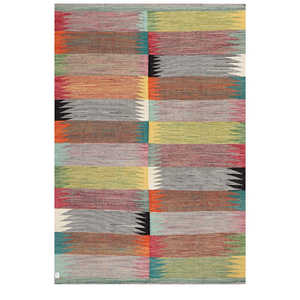 Alfombra Kilim de Maimana, Afganistán, 249 x 173 cm, Arte Tradicional Afgano para Pisos - Product Image 1
