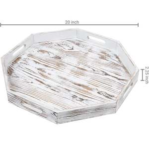 Table basse ottomane en bois massif écologique plateau de service décor à la maison hôtel Restaurant Bar ustensiles de cuisine pour le luxe - Product Image 2