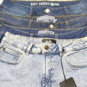 Haute qualité femmes 4 poches décontracté Sweat Denim pantalon Shorts 100% coton taille solide Collection hiver - Product Image 1