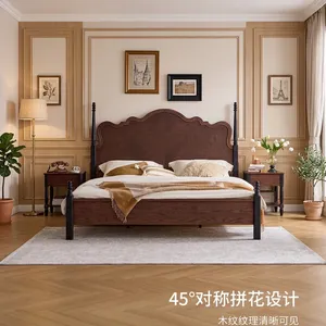 โครงเตียงไม้แอชธรรมชาติสไตล์ยุโรปสำหรับห้องนอน - Product Image 3