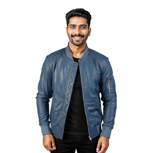 Dernier style de veste en cuir pour homme, en toile, à capuche, coupe ajustée, respirante, séchage rapide, vente en gros, best-seller, fabriquée au Pakistan - Product Image 1