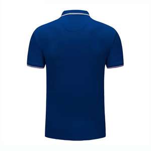 Camiseta Polo de algodón 100% para hombre, tela de punto transpirable de secado rápido de alta calidad, mangas cortas cómodas con patrón sólido - Product Image 5