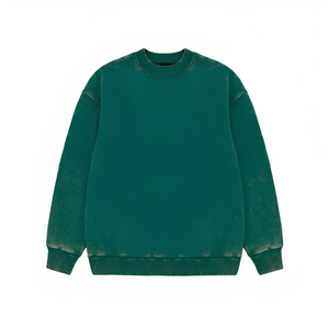 Nuevo DISEÑO DE Navidad de manga larga de gran tamaño de algodón en blanco personalizado Oem Odm Polar Fleece lavado y cuello redondo sudaderas para hombres - Product Image 6