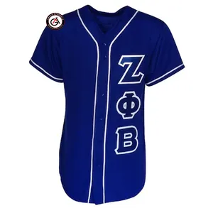 Zeta Phi Beta Sorority bordado mujeres sublimación jersey de béisbol | ZPB Sorority bordado señoras personalizado poliéster Baseb