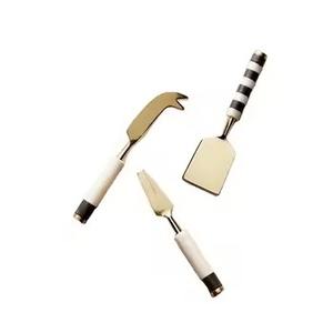 Elegant <b>Cheese</b> <b>Knife</b> <b>Set</b> Stone Handle Stainless Steel Spreader <b>Knives</b> Tabletop Serving Use - Product Image 1