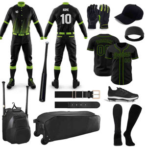 Conjuntos de uniformes de béisbol completos de alta calidad, diseño de sublimación hecho de poliéster, kits de uniformes de entrenamiento de bateo y softbol - Product Image 1