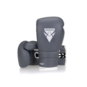 ถุงมือชกมวยหนังแบบมืออาชีพคุณลักษณะระบายอากาศสำหรับดูดซับความชื้นดีไซน์แบบผูกเชือก - Product Image 2