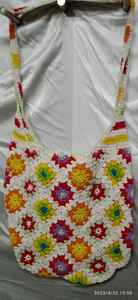 Bolsas de ganchillo multicolores hechas a medida, en tamaños surtidos, ideales para reventa, hechas de hilos de algodón 100% - Product Image 2