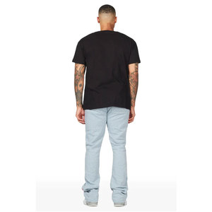Pantalones de chándal de lana para hombre transpirables y de secado rápido OEM personalizados de fabricante, pantalones de chándal acampanados apilados acampanados de felpa francesa - Product Image 5