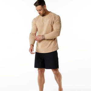 Camiseta de Hombre de Primera Calidad, 100% Algodón, Color Sólido, Corte Básico Regular, Manga Larga, Personalizable con Diseño en Blanco - Product Image 2