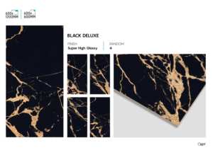Azulejos de Porcelana con Acabado Super Negro de Alto Brillo, 600x1200 mm, Solución Elegante para Pisos de Interiores de Lujo - Product Image 2