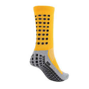 Chaussettes de sport pour hommes de couleur jaune, vente en gros, meilleur design de logo personnalisé, personnalisez votre logo de marque, chaussettes de sport lourdes pour hommes - Product Image 2