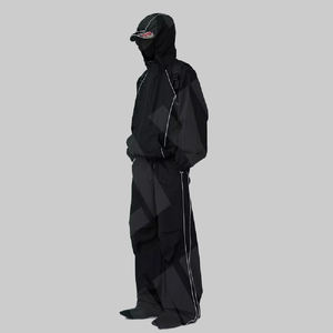 Ensemble Homme Premium Qualité Automne Décontracté Polyester/Coton Lourd Séchage Rapide Sweat à Capuche et Pantalon de Jogging Ample Streetwear - Product Image 1