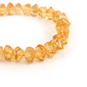 Pierres précieuses en citrine jaune naturelle, forme torsadée, facettées, percées, pierres brutes certifiées par une tierce partie, Gopika Exports, bijoux fins - Product Image 3
